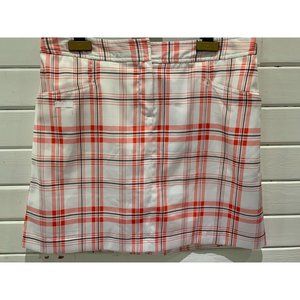 IZOD X-Treme Function Golf XFG Skirt Womens 2Pink White Check Plaid